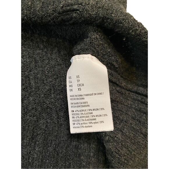 American Eagle Distressed Ripped Cropped Hoodie Zombie Destroyed Sweatshirt - Picture 10 of 14